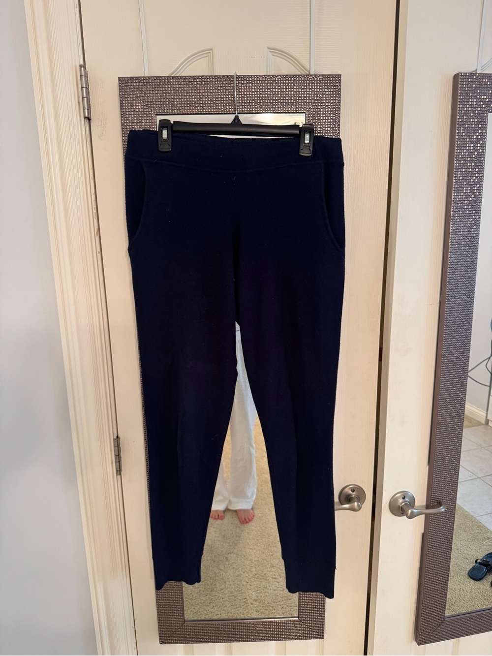 Navy Cashmere Joggers